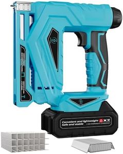 Cordless Nail Gun, 2-in-1 Brad Nailer & Staple Gun, 18V Battery Powered Electric Nailer with 2000PCS Nails & Staples, Single/Contact Firing for Upholstery, DIY, Home Repair & Carpentry