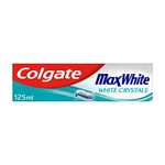 Colgate Max White White + Crystals Toothpaste 125ml | teeth whitening toothpaste | restores natural whiteness | 10x longer lasting cooling than regular fluoride toothpaste | fights cavities