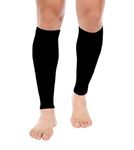 MIZUNA Leg Sleeves Unisex Sports Compression Sun Protection Thigh Non-Slip UPF Cooling Full Length Cycling Riding Golf Football Running Wintercalf BLACK