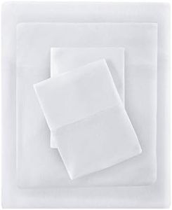 Intelligent Design ID20-690 Cotton Blend Jersey Knit Sheet Set Queen White,Queen