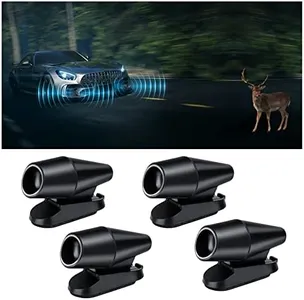 4PCS Universal Deer Whistles for Vehicles - Automotive Repellent Devices, Save a Car from Collisions, Horn Sensor Animal Alert Accessories (Black)