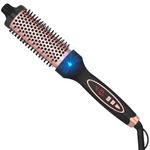 PHOEBE New Upgrade 1.5 Inch Thermal Brush Create Loose & Volume Curls Digital Display 9 Heat Settings Tourmaline Ionic Hair Curler 1 1/2 Inch Curling Iron Brush Dual Voltage for Traveling