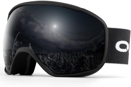 Odoland Lunettes de Ski Masque de Snowboard pour Homme & Femme Anti-UV400, Anti-Buée, Coupe-Vent, Lunettes de Protection avec Grande Lentille Sphérique