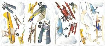 RoomMates RMK1197SCS Vintage Planes Peel and Stick Wall Decals