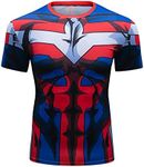 Cody Lundin Men's Compression Sport Tight Shirt Movie Captain Hero Training Workout Base Layers T-Shirt (Style z, L)