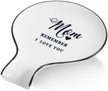 Delpnana Ceramic Spoon Rest - Large Ceramic Spoon Holder for Stove Top, Utensil Rest for Kitchen Counter, Holiday Gift for Mom,White