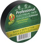 Duck Brand 393119 Professional Electrical Tape, 0.75-Inch by 66-Feet, Single Roll, Black