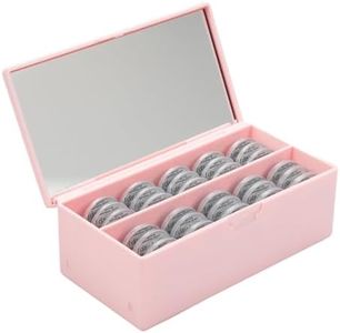 EYEPOCKET Daily Contact Lens Case - Travel Contact Case, Daily Lens Organizer, Flip Top Eye Contacts Carrier for Disposable Lenses & Dailies, Cute Pink