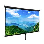 MPLUS Metal-Coated Projection Screen 100 inch 16:9 4K HD Manual pulldown, Same Material for Large Movie theaters, Wall-Mounted Projection Screen Home Theater Indoor (Pro+)