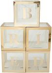 5Pcs BRIDE Balloon Boxes Set Transp