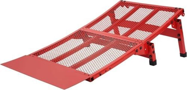 Gelacie Jump Ramp Foldable Portable Skateboard Powder Coated Steel Launch Ramp for Pros & Beginners Compatible with BMX MTB RC Car Stunt Scooter Inline Quad Skates Heavy Duty 300 lbs Red