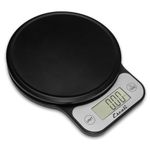 Escali Telero Digital Food Scale, Multi-Functional Kitchen Scale, Precise Weight Measuring and Portion Control, 7.62 x 6.1 x 1.28 inches, Black (T136)