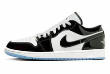 Nike Air Jordan 1 Low Men's Shoes, White/Black, 9.5