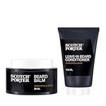 Scotch Porter Conditioning Beard Balm & Leave-In Conditioner Bundle – Smooth, Shape, Moisturize & Hydrate while Encouraging Growth for a Fuller/Healthier-Looking Beard – Original Scent, Two Pack