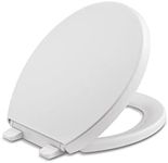 KOHLER K-4009-0 Reveal Quiet-Close with Grip-Tight Bumpers Round-Front Toilet Seat, White