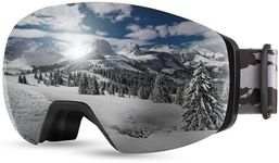 FEISEDY Magnetic Ski Goggles for Men Women Youth Frameless Snow Goggles 100% UV Protection Snowboard Goggles B0020