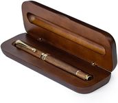 Wordsworth and Black Rollerball Pen-Stunning Luxury Pen Bamboo Brownwood Gold Finish, Refillable, Best Roller Ball Gift Set Pen for Men & Women, Ink Refill, Point Office Pens for Writing