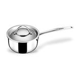 Stahl Stainless Steel Tea Pan | Triply Saucepan with Lid | Milk Pan 1L | Gas & Induction Base Sauce Pan | Artisan 4214, Dia 14cm