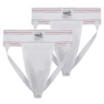 omtex Athletic Wolf Cotton Stretchable Supporter Jockstraps with Cup Pocket, Ideal for Workout and Sports Quick Dry Moisture Wicking Underwear White - Small (Pack of 2)