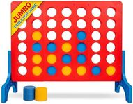 Bolaball Giant 4 Connect in a Row | Big Indoor/Outdoor Four in a Row Board Game | Kids and Family Edition | Jumbo Size 27 in by 22 in. | Red, Blue, and Yellow