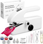 Portable Handheld Sewing Machine for Beginners, Mini Sewing Machine with 2 Speed Modes, Battery & USB Powered, Easy to Use for Quick Home Repairs, Clothes & Fabric Crafts