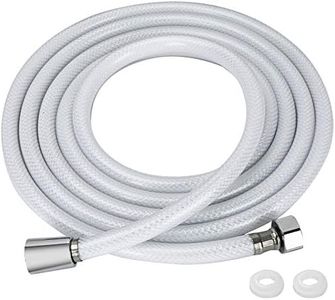 JatilEr Universal Replacement PVC Extra Long Shower Hose Tube with 2 Rubber Washers, Non-Toxic Flexible, Kink and Leak Proof (118inch), Silver