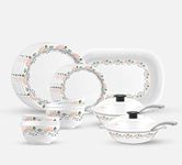 Milton Lissome Round Melamine Dinner Set of 31 Pcs, Persica, Multicolour