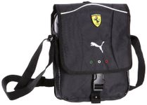 PUMA Ferrari Replica Portable Shoulder Bag 20x24x7 cm, Unisex, 070038 02, black-white-black, 20 x 24 x 7 cm