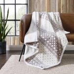 Eddie Bauer - Throw Blanket, Reversible Sherpa Fleece Bedding, Cozy Home Decor (Fair Isle Peak, Throw)