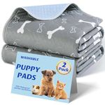 Baodan Reusable Dog Training Pads, 2 Pack Washable Puppy Pads, Super Absorbent Waterproof Dog Mat Pee Pads for Dogs, Fast Drying Training Pads for Home, Car, Travel - 60 x 40 cm