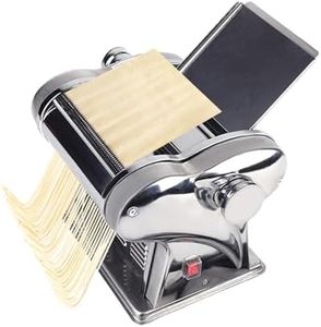 CRYBY 135W 110V Pasta Maker Machine, Two-Knife Electric Noodle Maker Machine Dough Roller Sheeter with Adjustable Thickness Setting, Household Noodle Pasta Press Making Machine, 11.6 * 10.2 * 10.3In