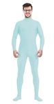 Gaoin Men's and Women's Stretch Spandex Zentai Unitard Bodysuit Costume, Light Blue, X-Large