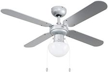 MiniSun | 42" Modern 4 Blade Ceiling Fan with Frosted Opal Glass Light Shade | Ceiling Fans with Lamps, Home Décor & Improvement Essential