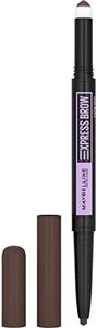 Maybelline New York Express Brow Duo Eyebrow Filling, Natural Looking 2-In-1 Pencil Pen + Filling Powder Dark Brown