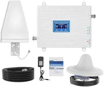 Tri-Band Cell Phone Signal Booster 850/1700/1900MHz – 2G/3G/4G - GSM, UMTS, LTE Mobile Amplifier Repeater for Home, Up to 1614ft² Coverage, Full Kit with US Plug Adapter - U.S. Signal Standards