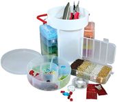 The Beadsmith Bead Caddy Portable Bead Set w/Jewelry Making Supplies. Includes 1000+ gm of Seed Beads Plus Accessories & Storage, Make Necklace, Earrings, Bracelets, Bangle Bracelet, Waist Jewelry