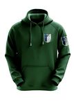 CRAZYMONK Attack On Titan Wings of Freedom Unisex Anime Hoodie - Bottle Green, XXL