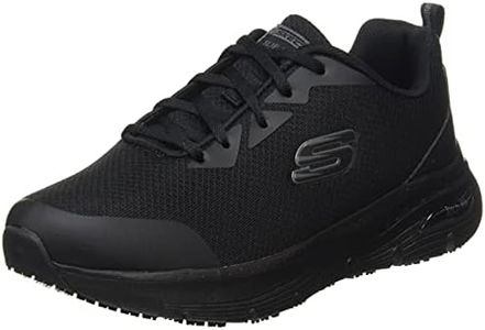 Skechers Women's Arch FIT SR Sneaker, Black Textile/Synthetic, 6 UK
