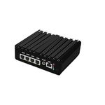 Tuofudun Micro Firewall Appliance, N100 Firewall Router PC Upgraded Version Fanless Mini PC 4x i226-V 2.5G Solid Computer Proxmox ESXi OPNsense