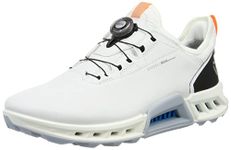 ECCO Men's Biom C4 Boa Gore-tex Waterproof Golf Shoe, White, 9-9.5