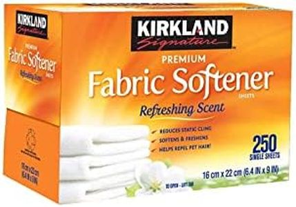 Kirkland Signature Fabric Softener Sheets, Refreshing Scent, 246 Single Sheets