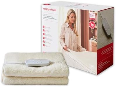 Morphy Richards EverCosy Premium Fleece Heated Electric Under Blanket, Teddy, Double, 150x122cm, 9 Settings, Adjustble Timer, 3p/hour Cost, Machine Washable, Auto Shut Off, 600021