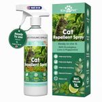 KinderPet® Cat Repellent Spray Big Value 1L Stop Cats Anti Fouling Cat Deterrent Stop Fouling Pooping Peeing Urinating Scratching Eucalyptus Lime Peppermint