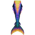 Fin Fun Atlantis Adult Wear-Resistant Mermaid Tail Skin, Monofin Insert Not Included - Adult & Teen Sizes, Riptide, X-Small