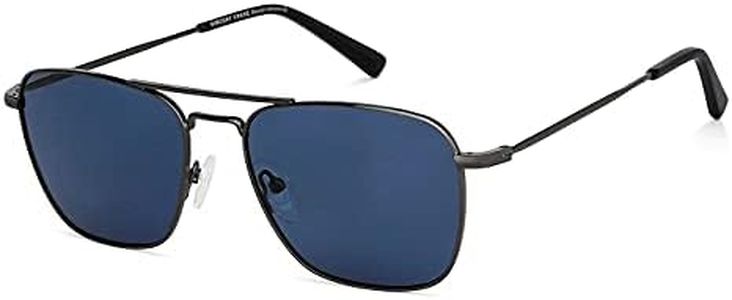 Vincent Chase by Lenskart | Blue Square Stylish Sunglasses | Polarized & UV Protected | For Men & Women | Large | VC S13830
