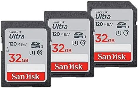 SanDisk 32GB 3-Pack Ultra SDHC UHS-I Memory Card (3x32GB) - SDSDUN4-032G-GN6IM [Older Version]