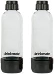 DrinkMate Carbonation Bottles (Twin-Pack) (1L, Black)