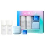 LANEIGE Strong Barrier Minis Set: Cream Skin Toner & Moisturizer, Water Bank Cream, Water Sleeping Mask