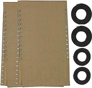 Ostlttyn Zero Gravity Chair Replacement Fabric Kits Set of 2, 17" Repair Cloth with Replacement Bungee Cord for Anti Gravity Sling Outdoor Folding Lounge Lawn Chairs, Tan