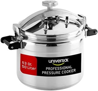 Universal Extra Large 53 Quart / 50 Liter Professional Pressure Cooker, Heavy-Duty Aluminum Construction with Multiple Safety Systems, Commercial Canner Ideal for Industry Usage